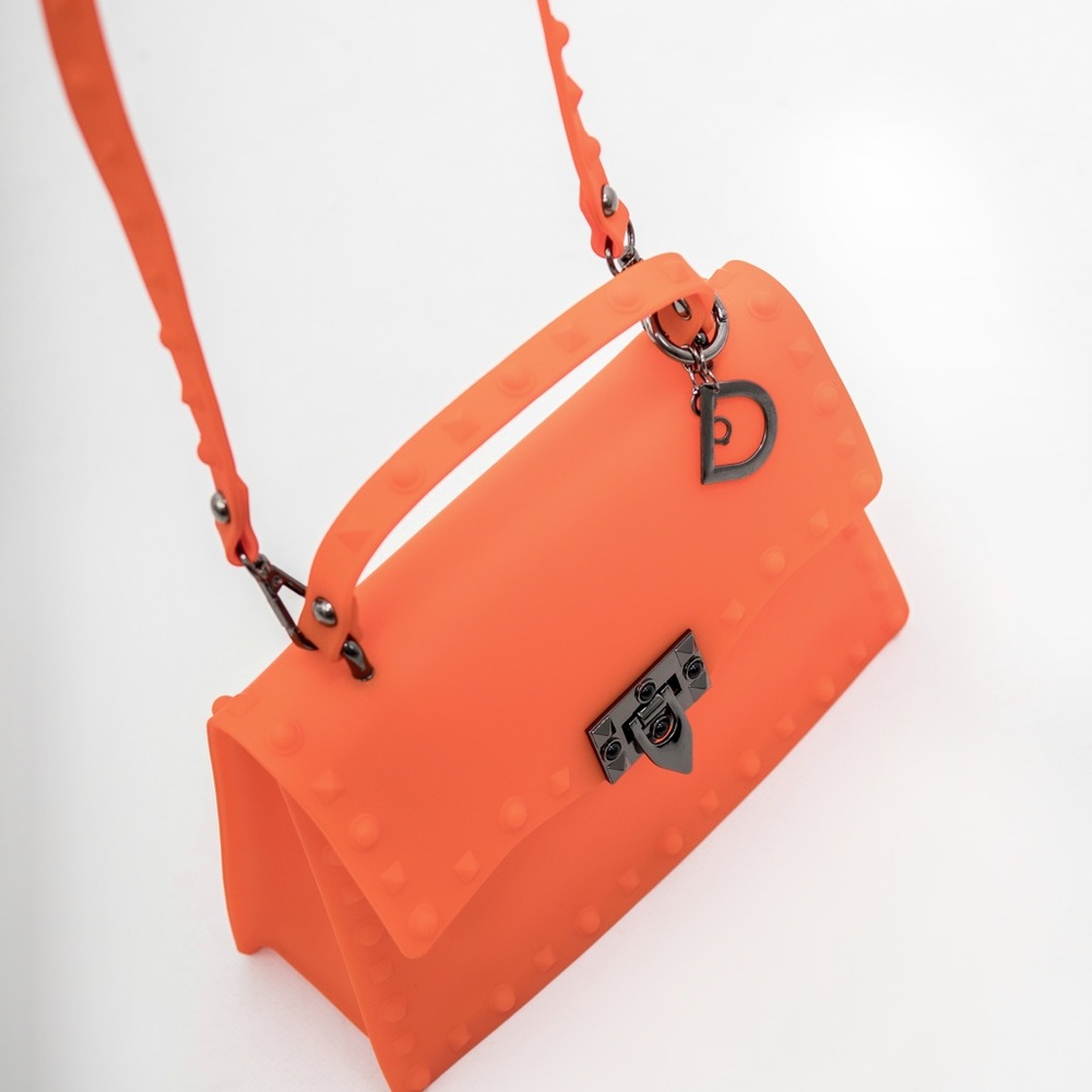 MEDIUM orange cute studded purse - Picture 6 of 7